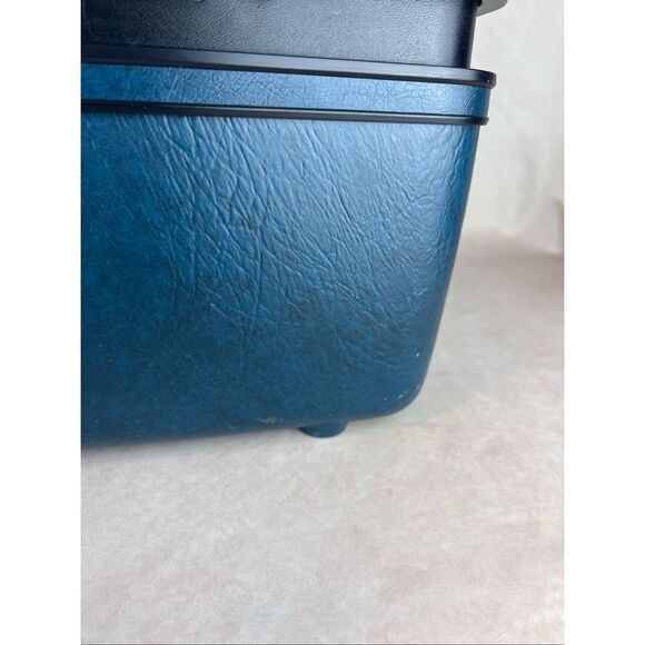 Vintage Samsonite Sentry Blue Train Case with Tray + 2 Keys - Picture 7 of 12